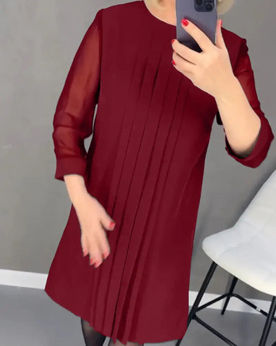 Mocarra | Gerades Kleid mit halben Ärmeln