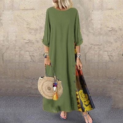 Sommerkleid aus Baumwolle und Leinen - Cher