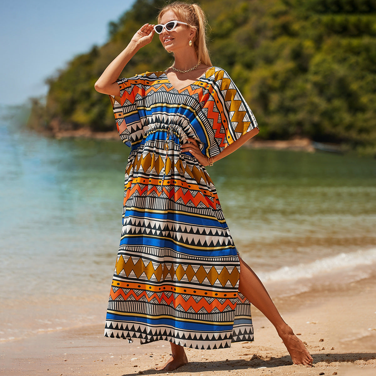 Mocarra | Pumping Belt Beach Cover-up Sonnenschutz Shirt Kleid