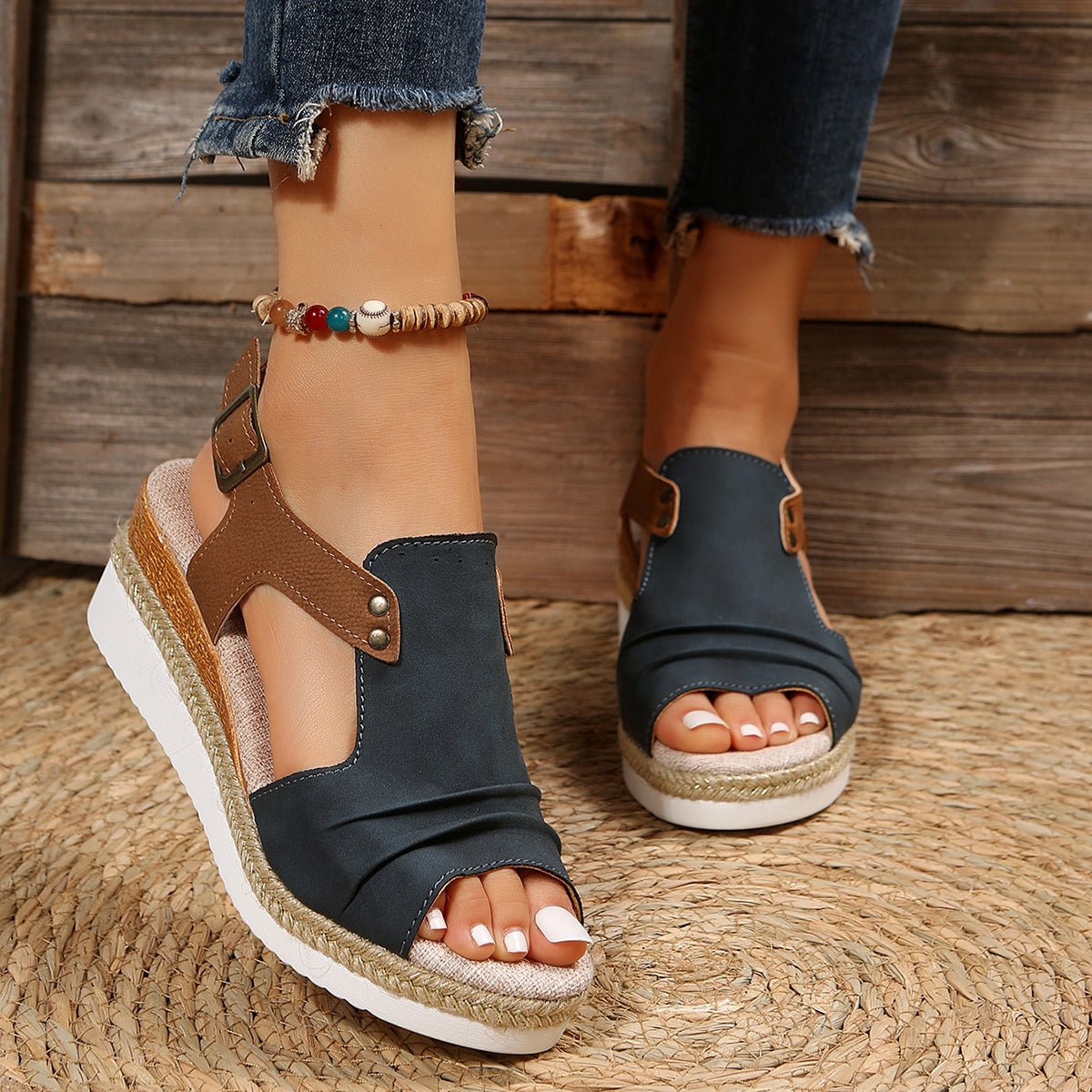Rena - Bequeme Damen-Keilsandalen