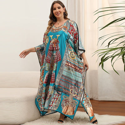 Mocarra | Beach Cover-up Fledermausärmel Urlaubsstil Retro Style