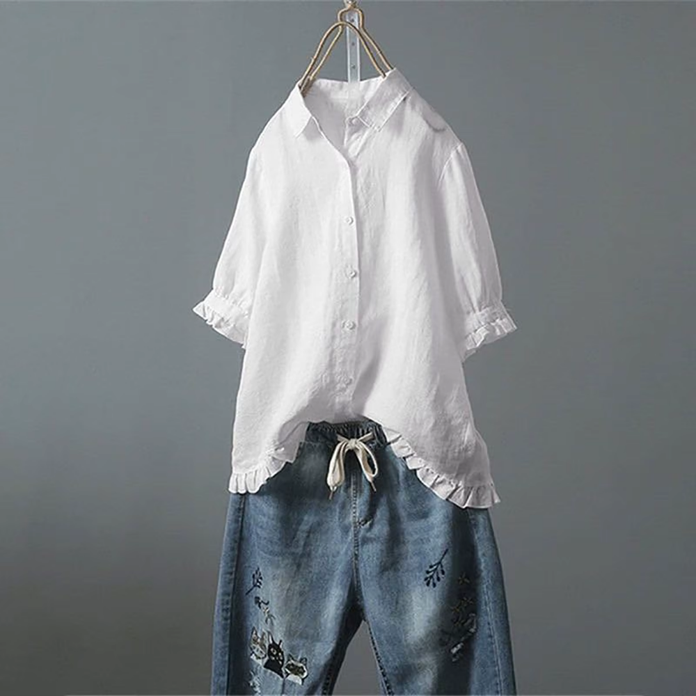 Aloisia – Leichte Oversized-Bluse mit verspielten Details
