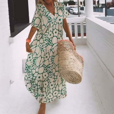 Marisa – Sommerliches Maxikleid mit floralen Prints
