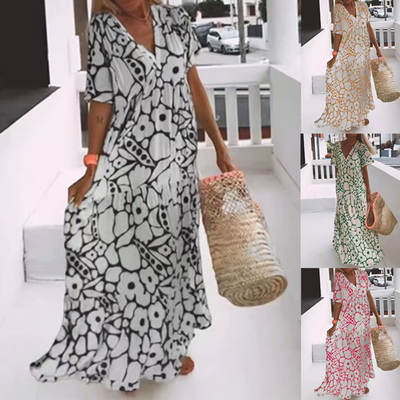 Marisa – Sommerliches Maxikleid mit floralen Prints