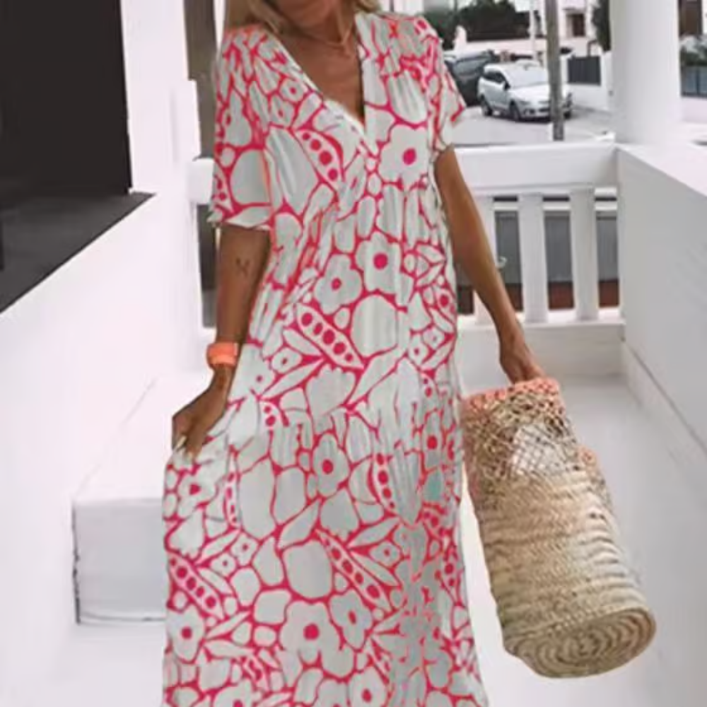 Marisa – Sommerliches Maxikleid mit floralen Prints