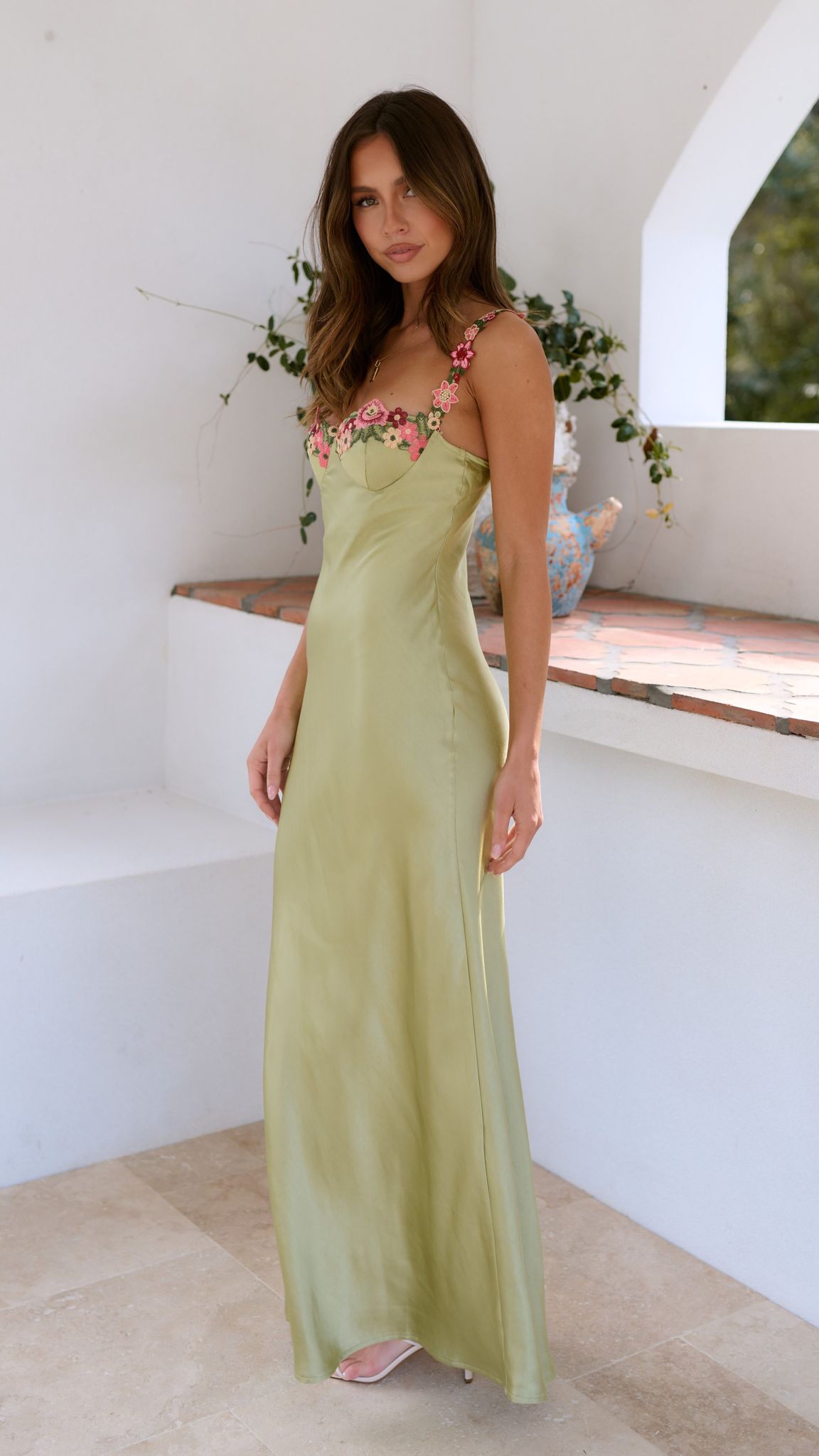 Beatrice | Maxikleid mit Blumendetails