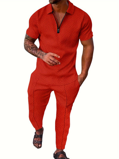 Anton - Schwarzes Set aus Oberteil und Hose