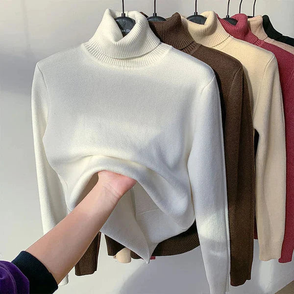 Mocarra | Fleece Pullover mit Rollkragenpullover