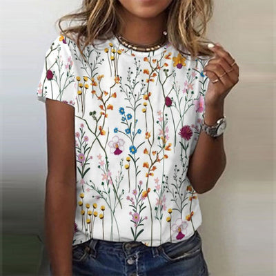 PureWear® - Arizona Garden Weißes Kurzarmtop