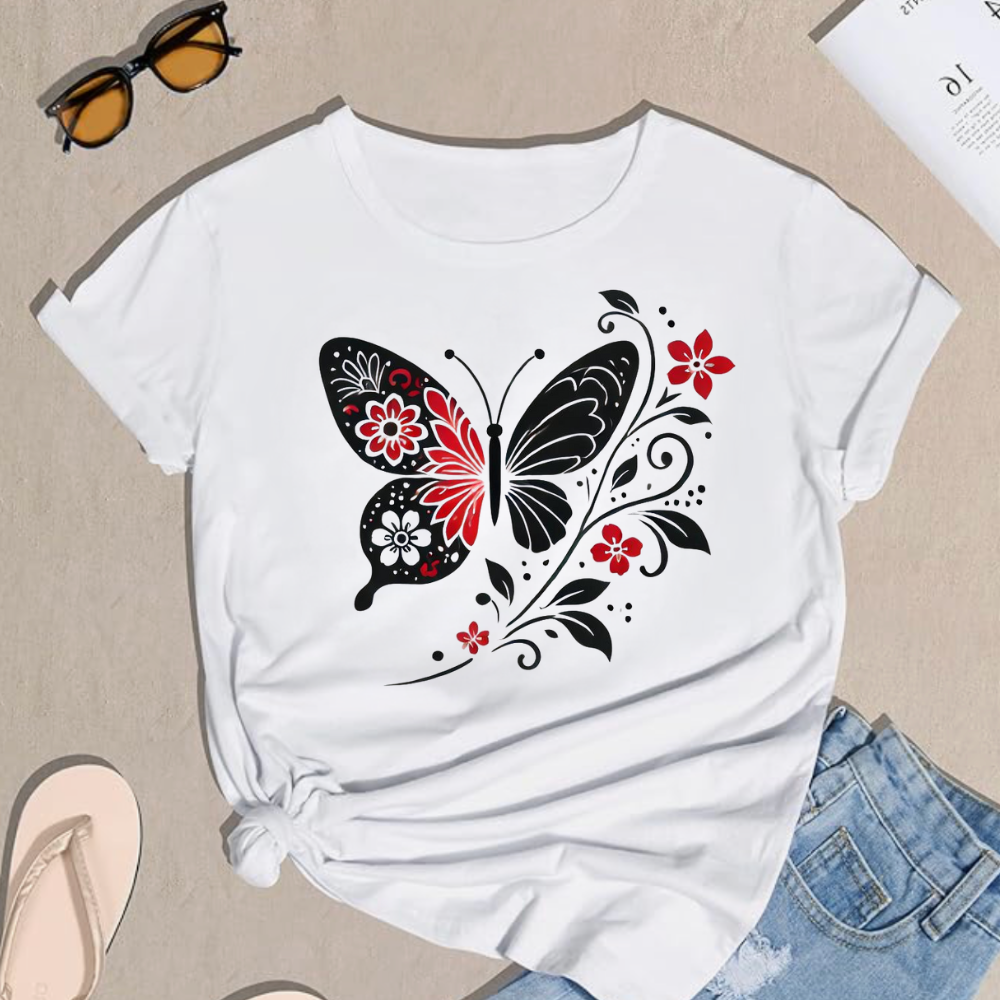 Floral Butterfly T-Shirt