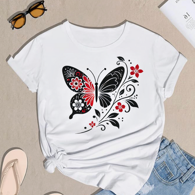Floral Butterfly T-Shirt