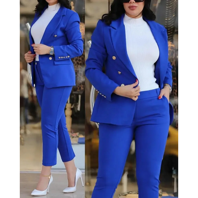 Griselda - Set aus Blazer und Hose mit zwei Knöpfen für formelle Anlässe