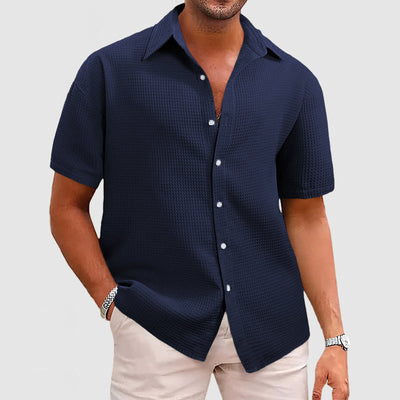 Landon - Elegantes & Komfortables Herren Hemd im Waffel-Strickmuster