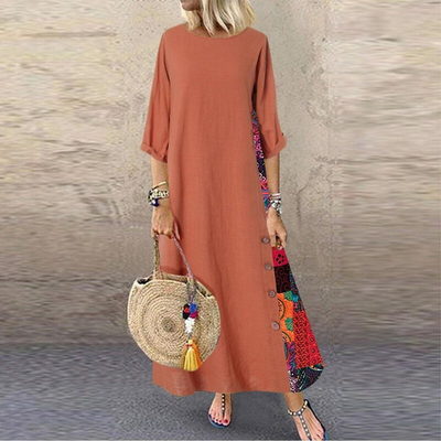 Sommerkleid aus Baumwolle und Leinen - Cher