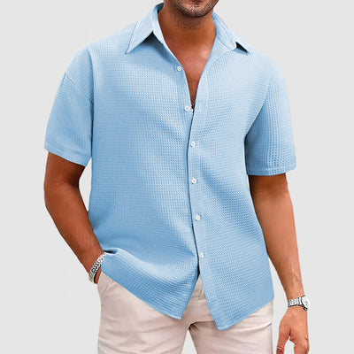 Landon - Elegantes & Komfortables Herren Hemd im Waffel-Strickmuster