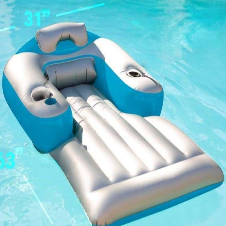 LuxeLounge - Aufblasbare schwimmende Pool-Liege [Letzter Tag Rabatt]