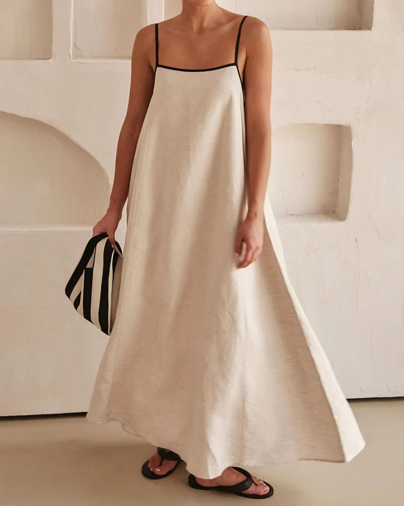 Mocarra | Slingkleid aus Baumwolle und Leinen
