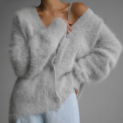 Damen Strickjacke mit V-Ausschnitt