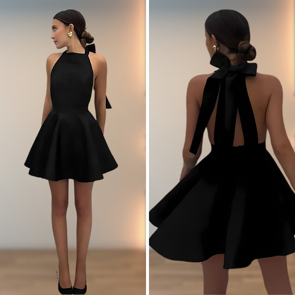 Nabilla | Schwarzes Cocktailkleid