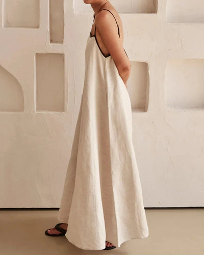 Mocarra | Slingkleid aus Baumwolle und Leinen