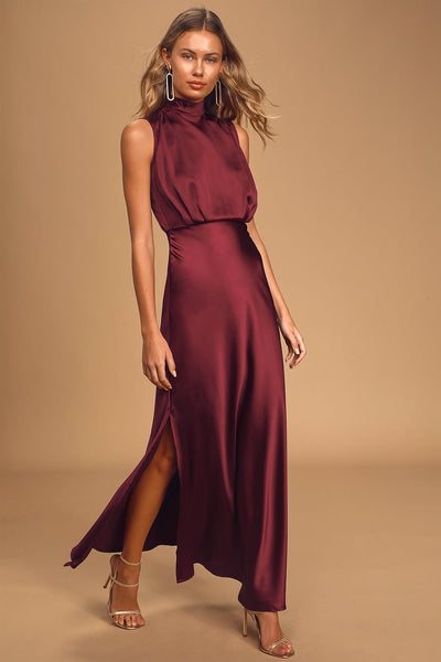 Mocarra | Ärmelloses Maxikleid mit Rundhalsausschnitt
