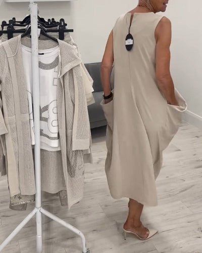 Katharina | Ärmelloses Patchwork-Kleid