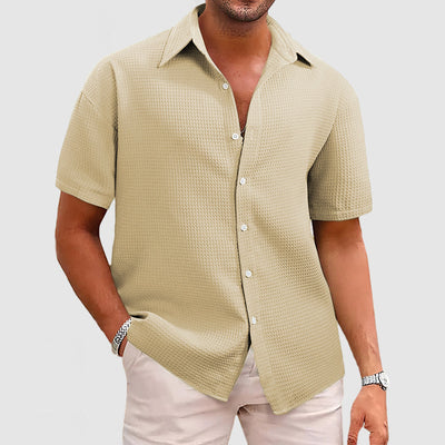 Landon - Elegantes & Komfortables Herren Hemd im Waffel-Strickmuster