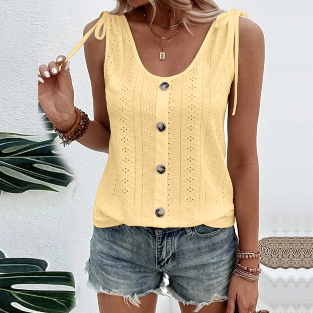 DEBELLE - Legiertes Tanktop mit Knöpfen für Frauen