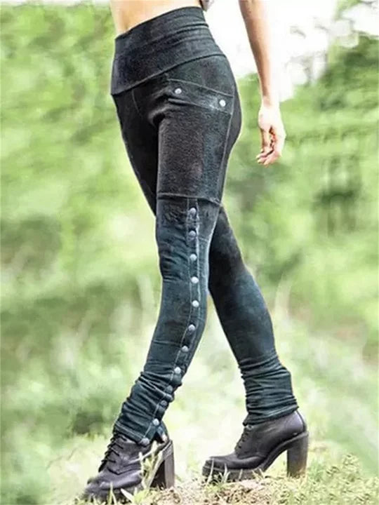 Mocarra | Leggings mit Verblasstem Knopf