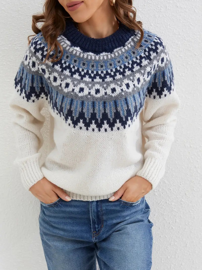 MODISCHER DAMENPULLOVER | ELEGANTER STIL, KOMFORTABEL, MUSTER