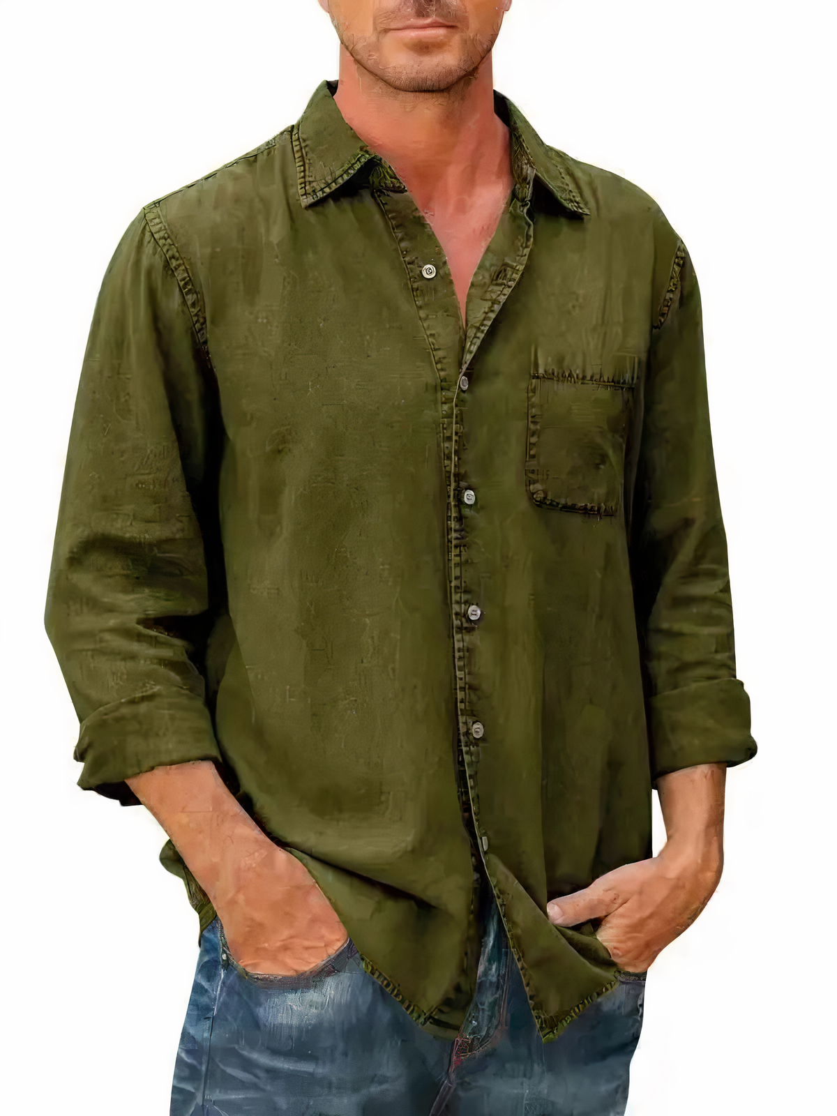 Conor - Langärmeliges Denim-Hemd