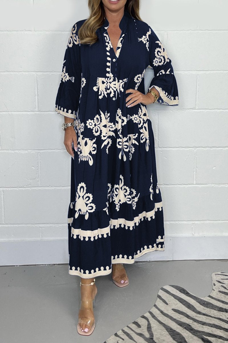 Mocarra | Lässiges Bedrucktes Boho-Kleid