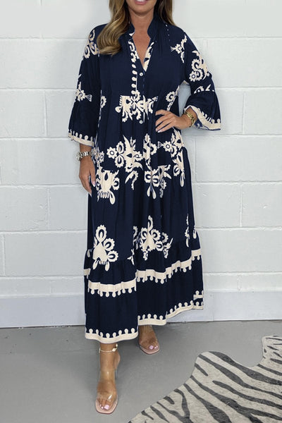 Mocarra | Lässiges Bedrucktes Boho-Kleid