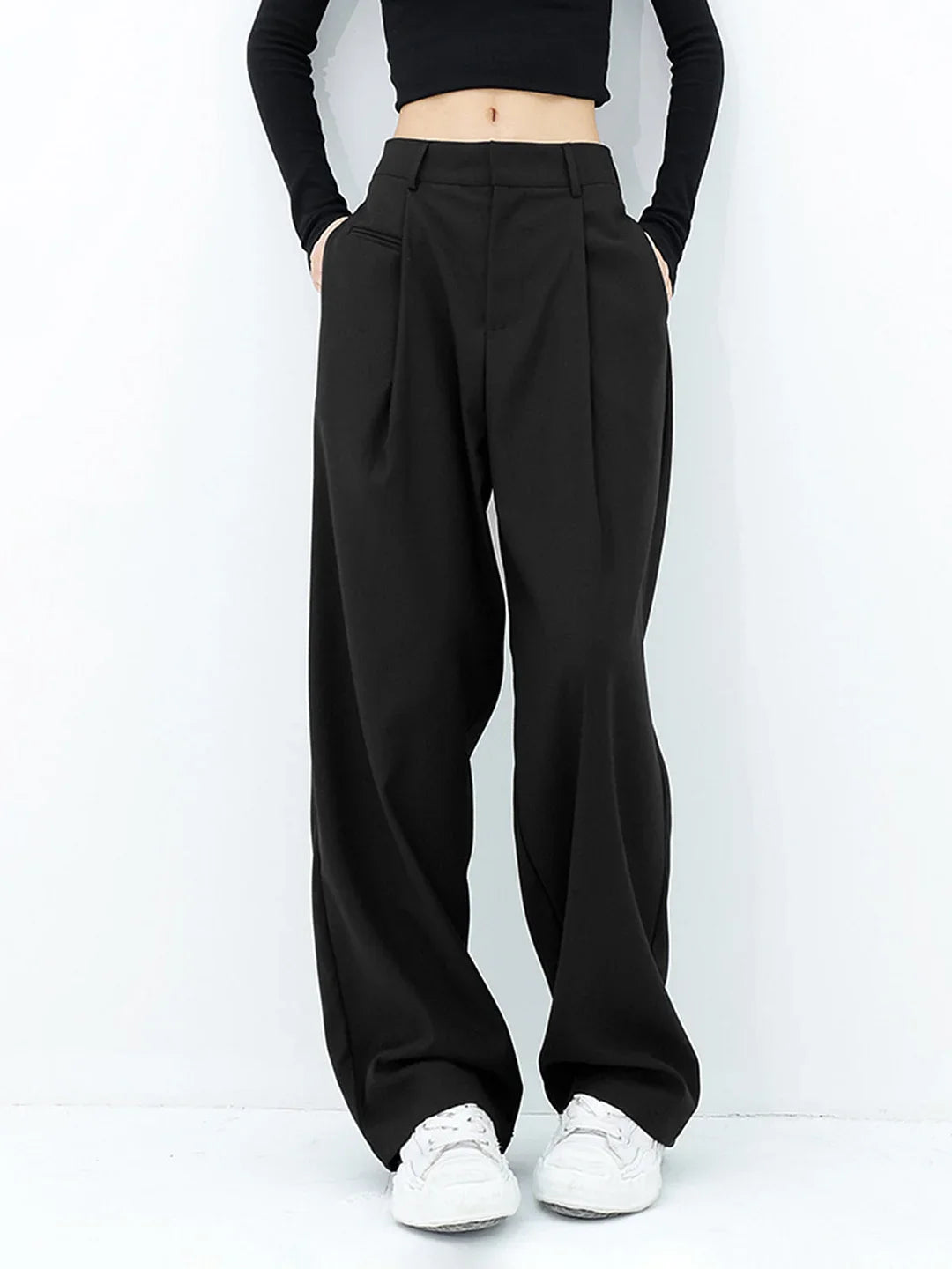 Mocarra | Basic Baggy Hose mit weitem Bein