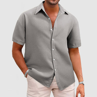 Landon - Elegantes & Komfortables Herren Hemd im Waffel-Strickmuster