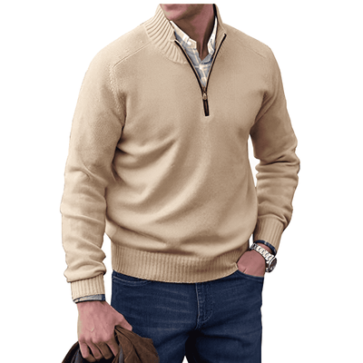 Mocarra | Eleganter Kaschmir-Gefühl Pullover mit Reißverschluss