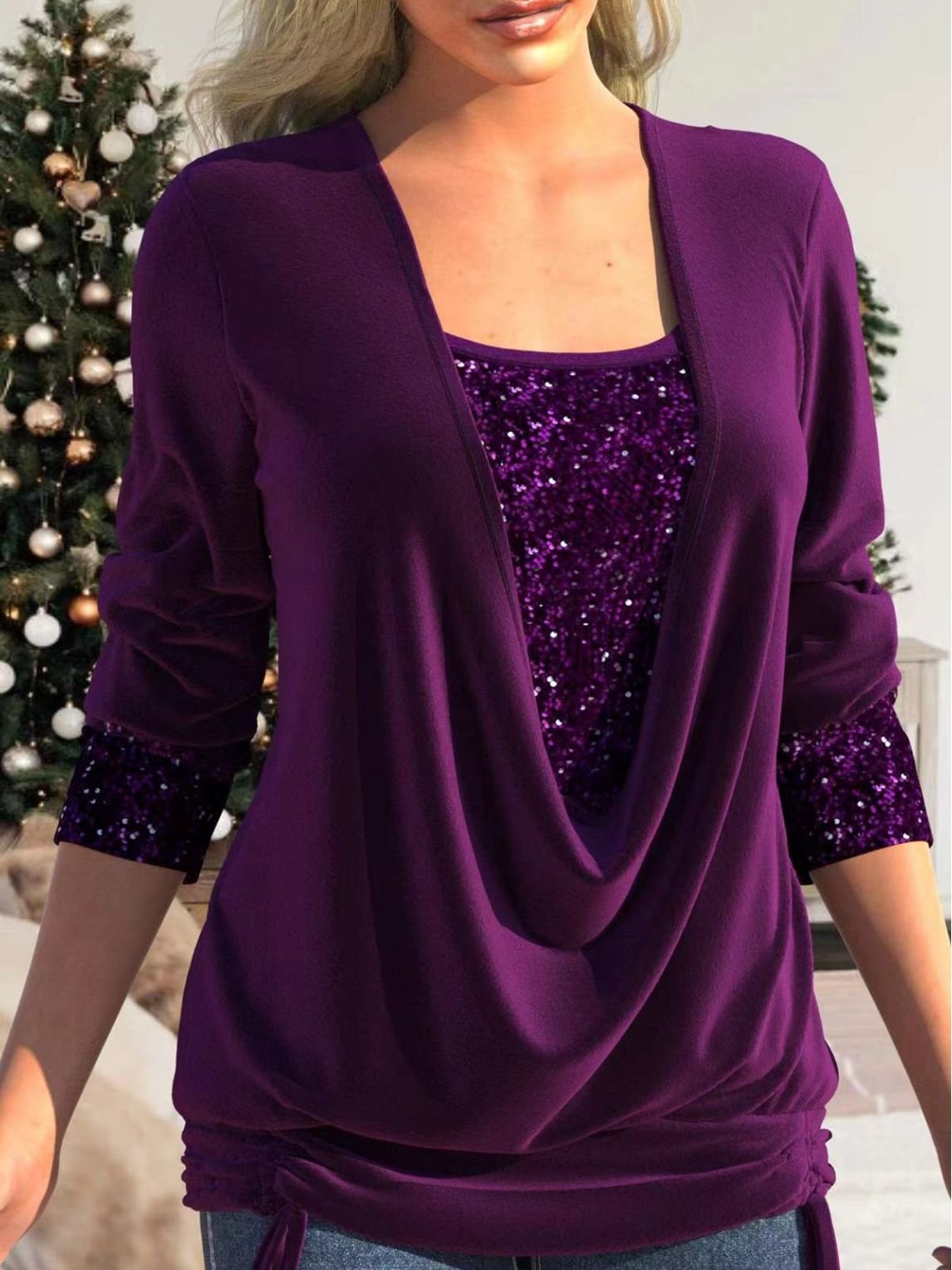 Mocarra | Samt-Glitzer-Top