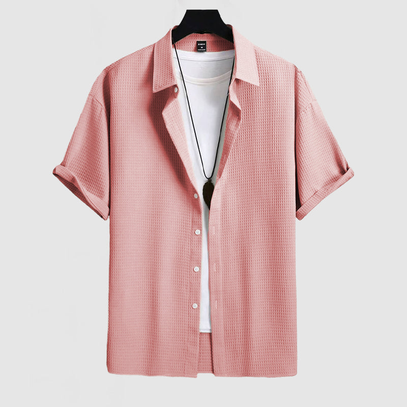 Landon - Elegantes & Komfortables Herren Hemd im Waffel-Strickmuster