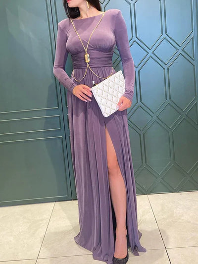 Mocarra | Langärmeliges Rückenfreies Maxikleid