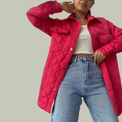 Amal | Klassische Steppjacke mit Druckknöpfen für Damen