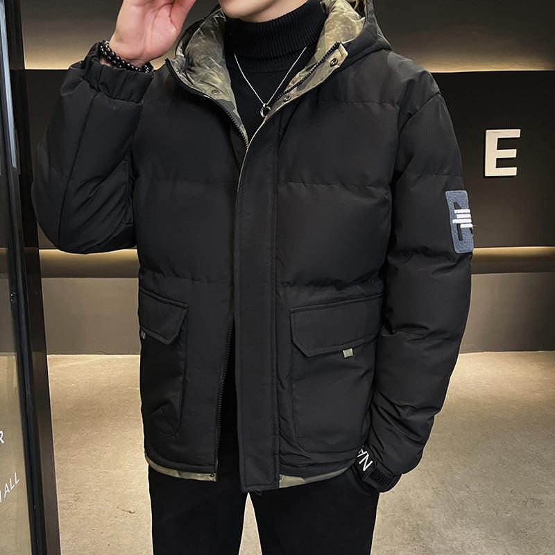 Leon | Herren Daunenjacke mit Kapuze und Steppdesign
