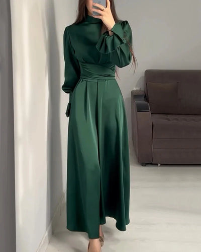 Mocarra | Schickes Kleid mit gekreuzter Taille und Krawatte
