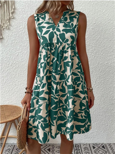 Clarisse - Elegantes A-Linien-Kleid mit Blumendruck für den Sommer