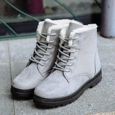Mocarra | Rutschfeste Stiefel mit Fleecefutter und Schnürsenkeln