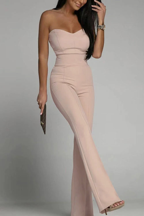 Clara | Schicke ärmellose Damen-Jumpsuit mit schulterfreiem Design