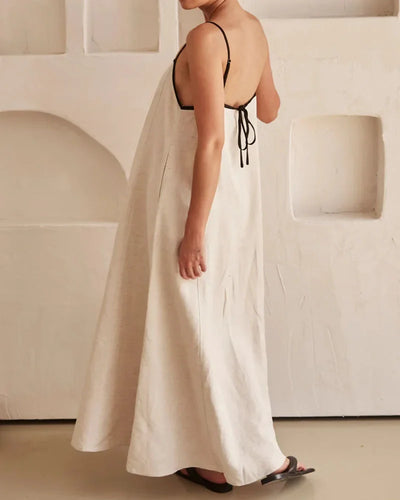 Mocarra | Slingkleid aus Baumwolle und Leinen