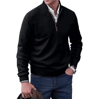 Mocarra | Eleganter Kaschmir-Gefühl Pullover mit Reißverschluss