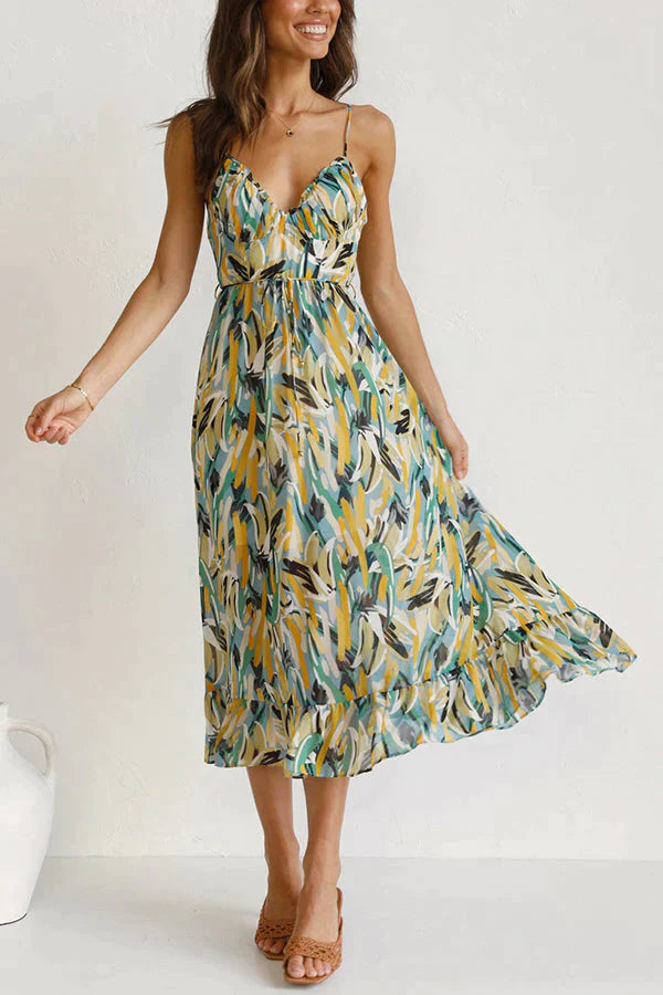 Buntes Midikleid für Damen – Angelika