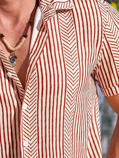 Atlas - Herren Herringbone Casual Hemd