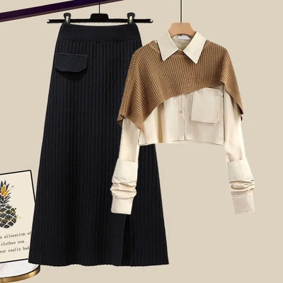 Mocarra | Gestricktes Set aus Rock und Top